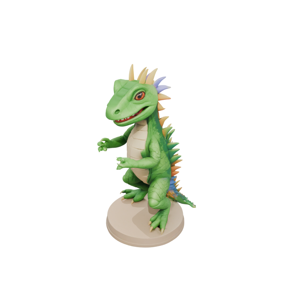 Jumbo Kawaii Flexi Iguana