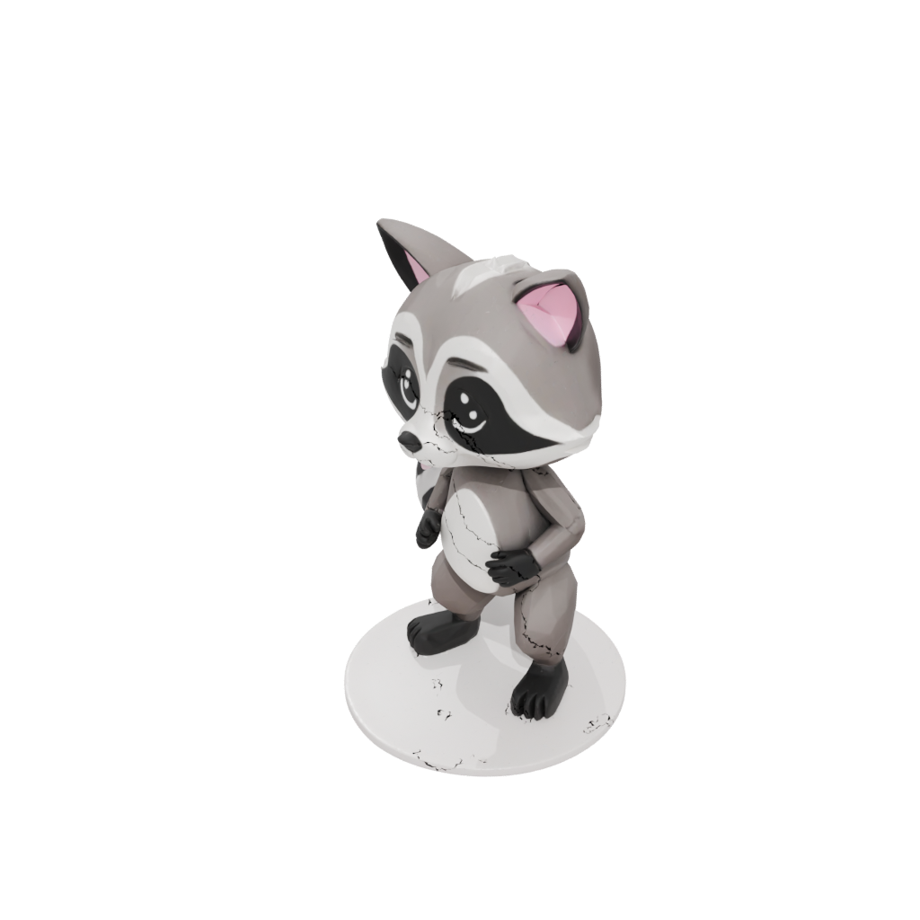 Jumbo Kawaii Flexi Raccoon