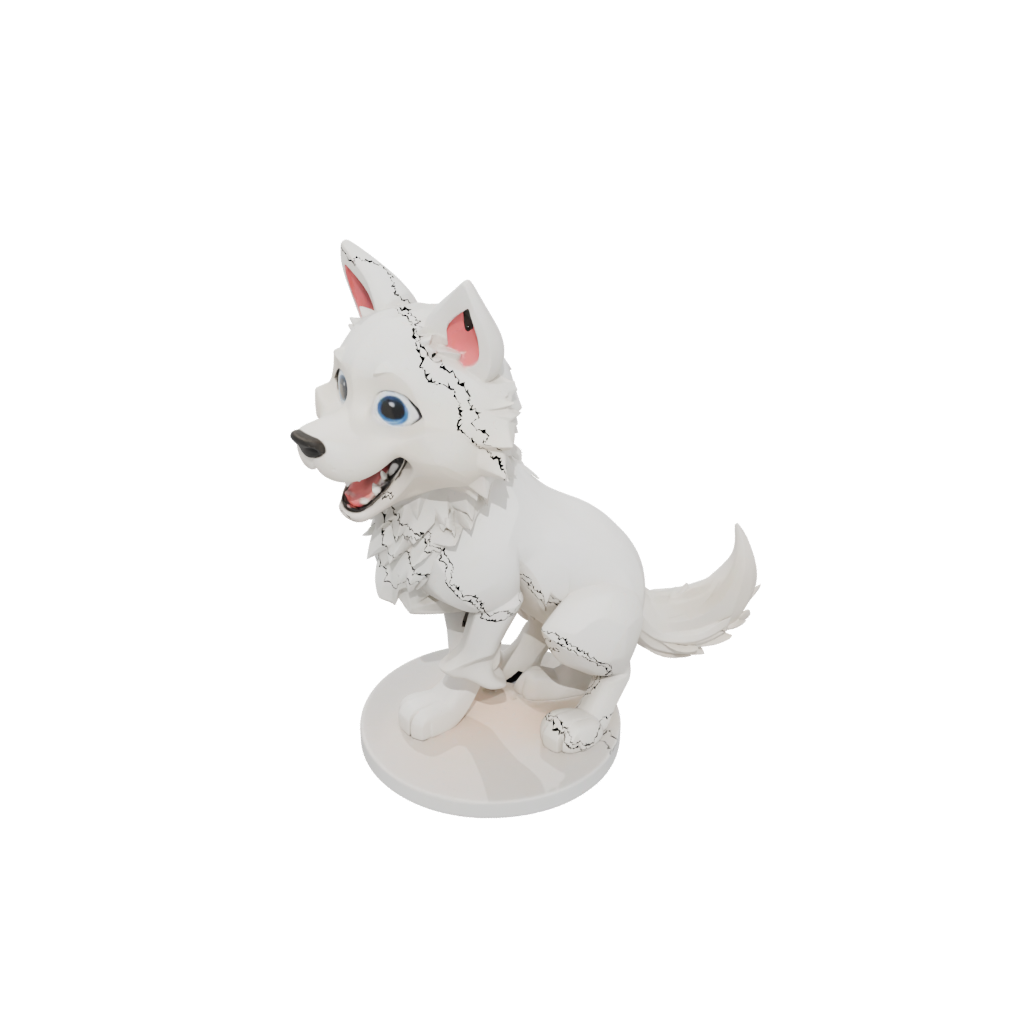 Jumbo Kawaii Flexi Wolf Pup