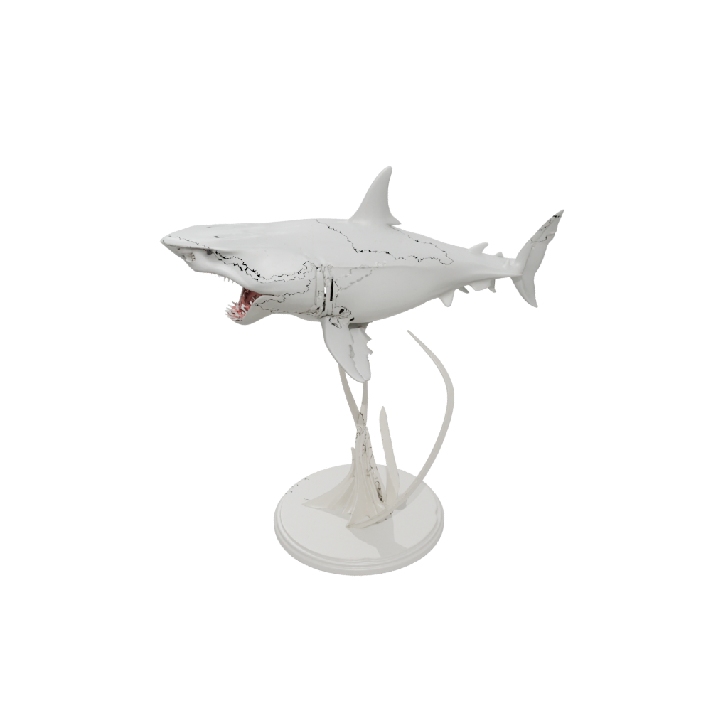 Jumbo Skeleton Flexi Great White Shark