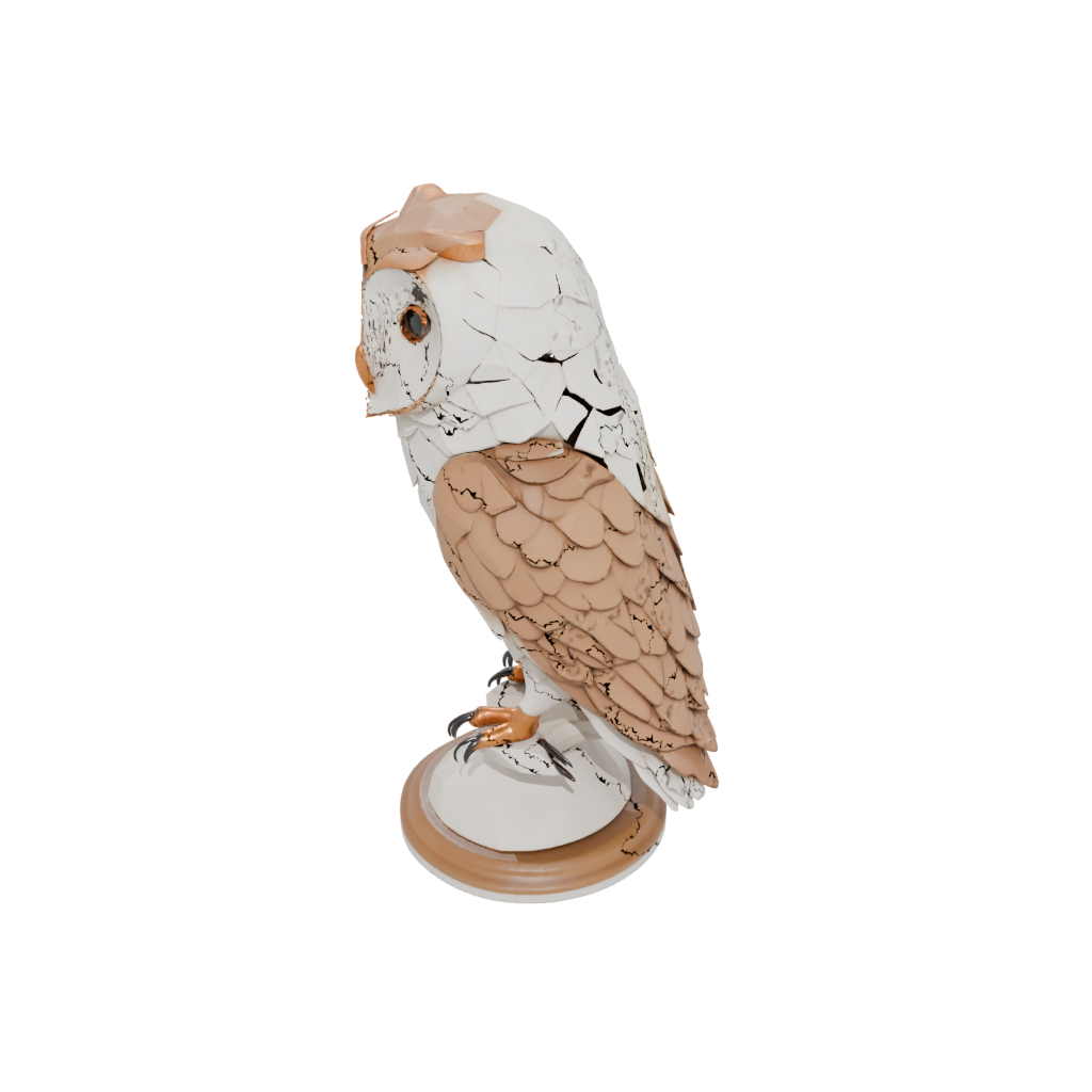 Low-Poly Armored Flexi Barn Owl