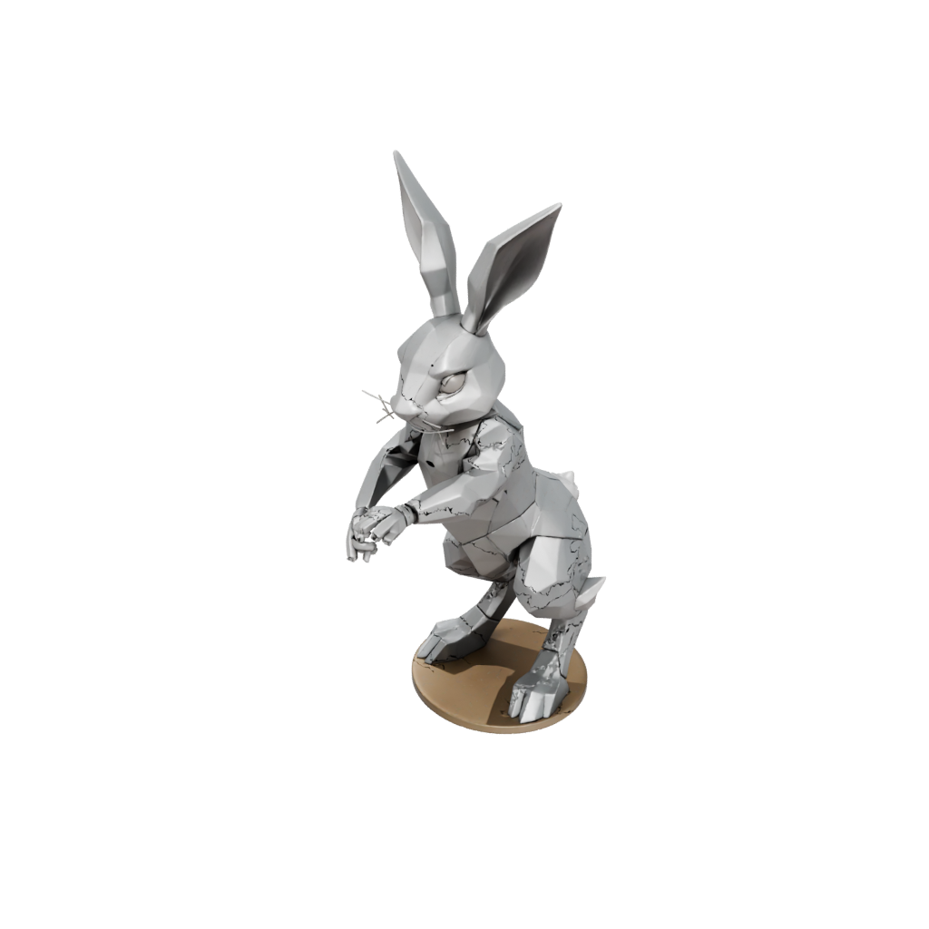 Low-Poly Armored Flexi Bunny Rabbit