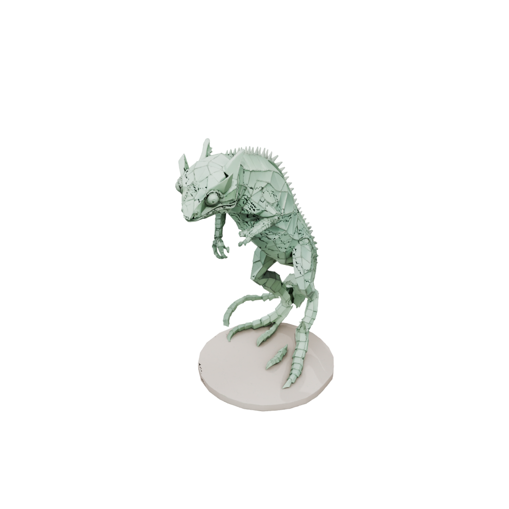 Low-Poly Armored Flexi Chameleon