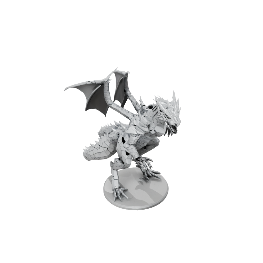 Low-Poly Armored Flexi Dragon