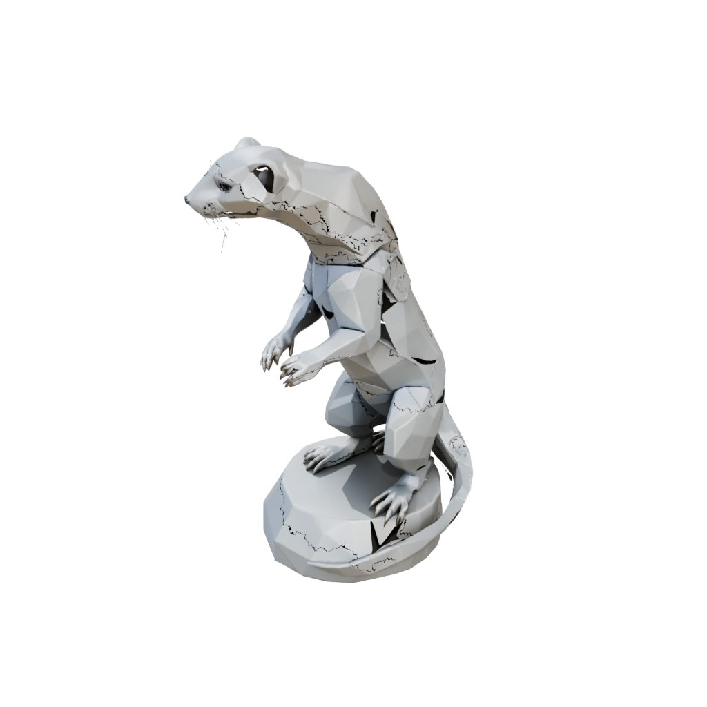 Low-Poly Armored Flexi Ferret