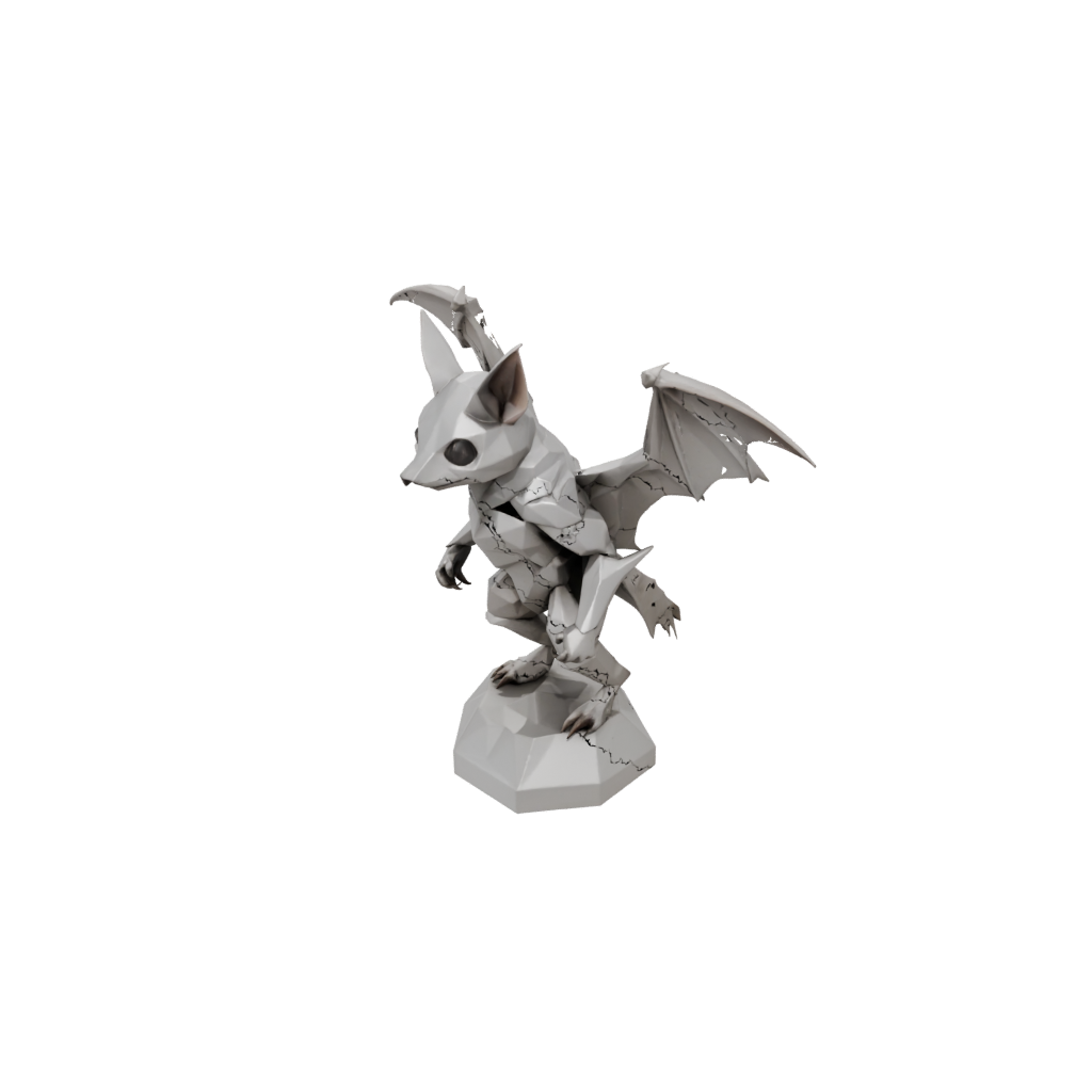 Low-Poly Armored Flexi Fruit Bat