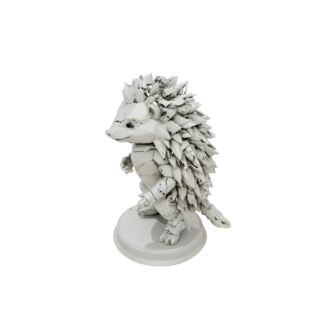 Low-Poly Armored Flexi Hedgehog