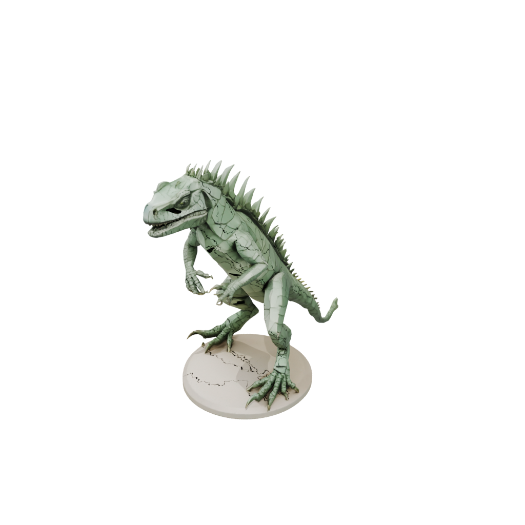 Low-Poly Armored Flexi Iguana
