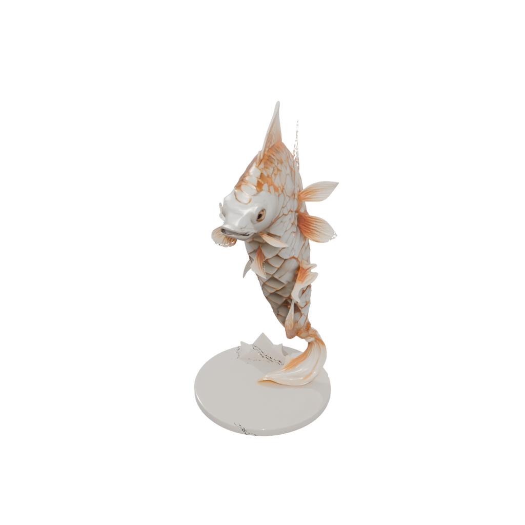 Low-Poly Armored Flexi Koi Fish