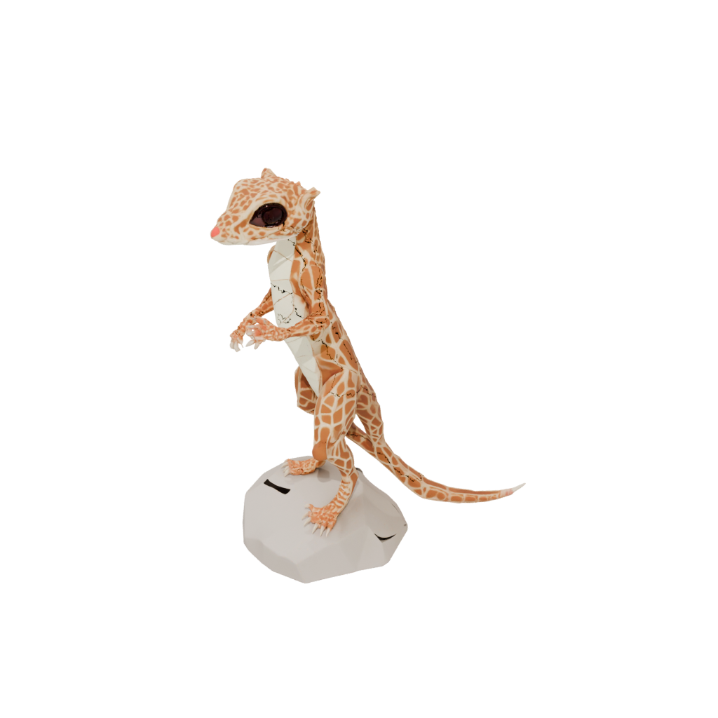 Low-Poly Armored Flexi Leopard Gecko