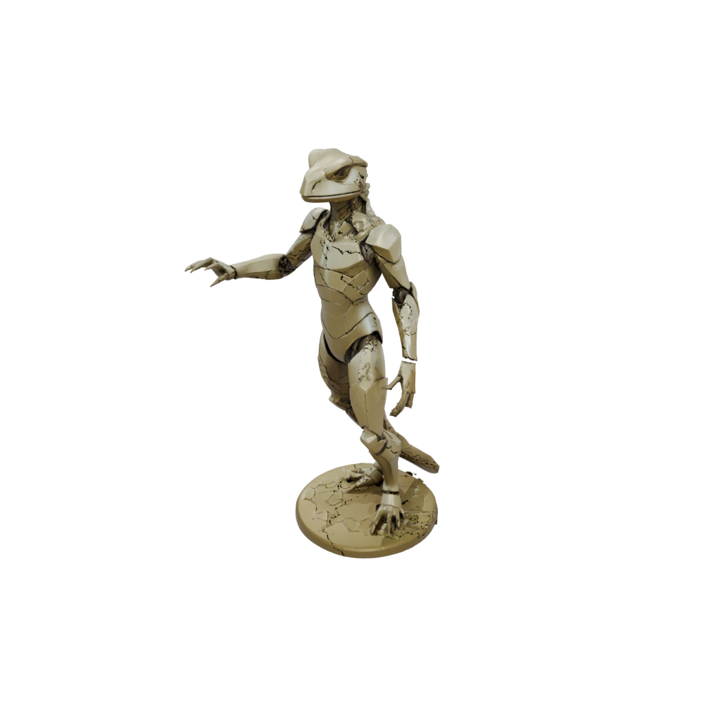 Low-Poly Armored Flexi Newt