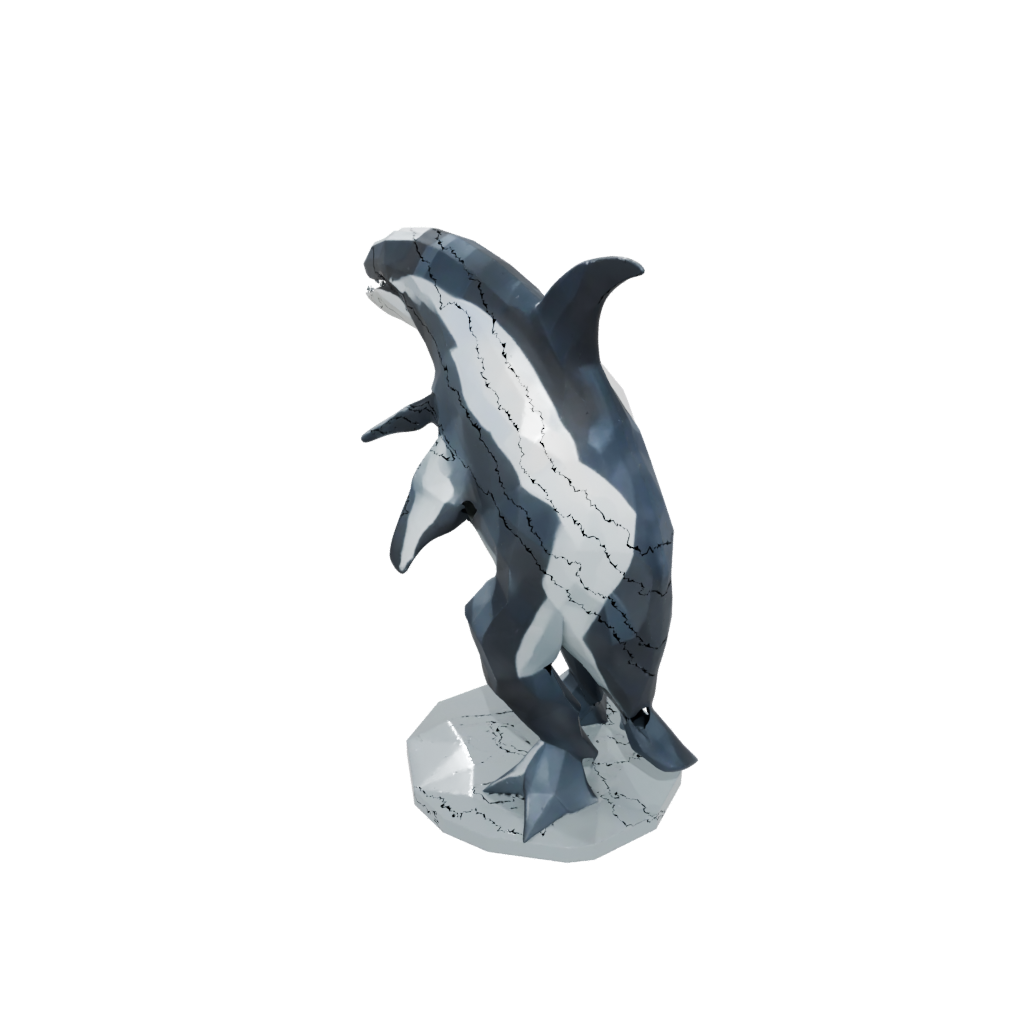 Low-Poly Armored Flexi Orca Whale