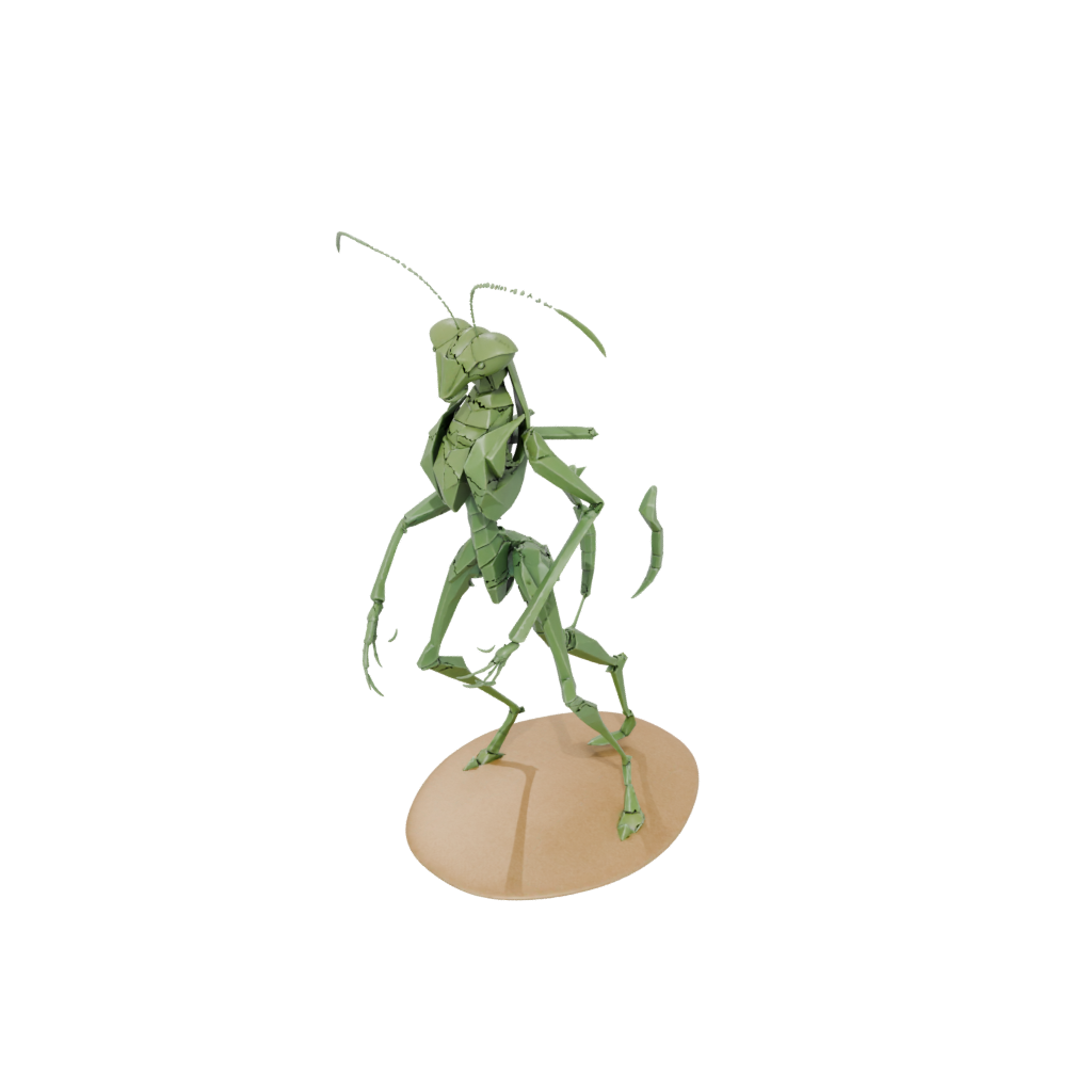 Low-Poly Armored Flexi Praying Mantis