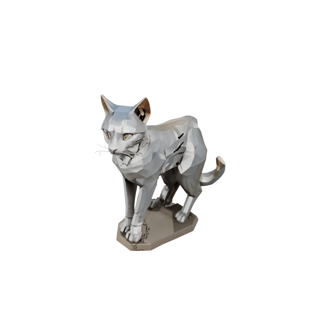 Low-Poly Armored Flexi Tabby Cat