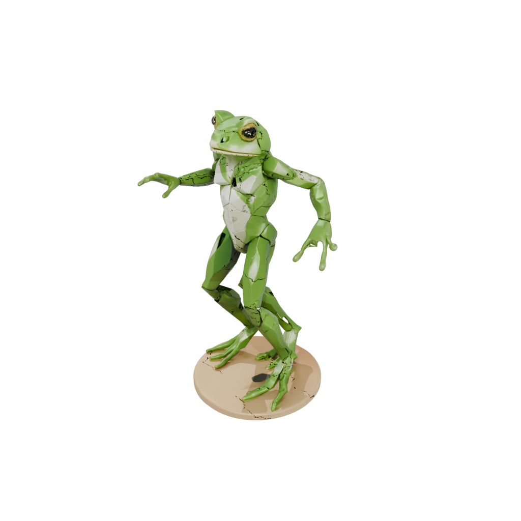 Low-Poly Armored Flexi Tree Frog