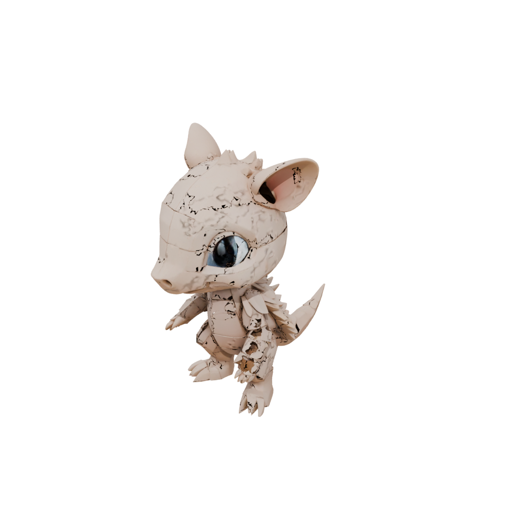 Low-Poly Chibi Flexi Armadillo