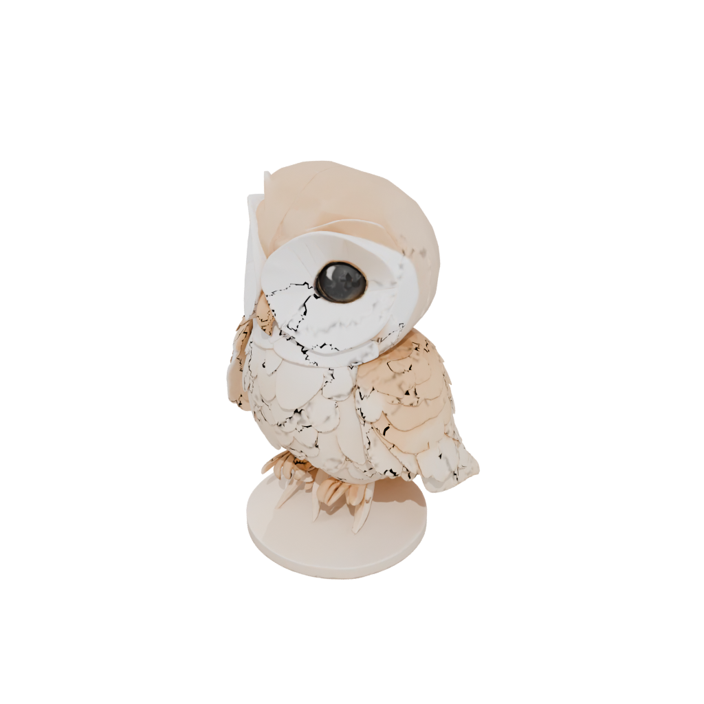 Low-Poly Chibi Flexi Barn Owl