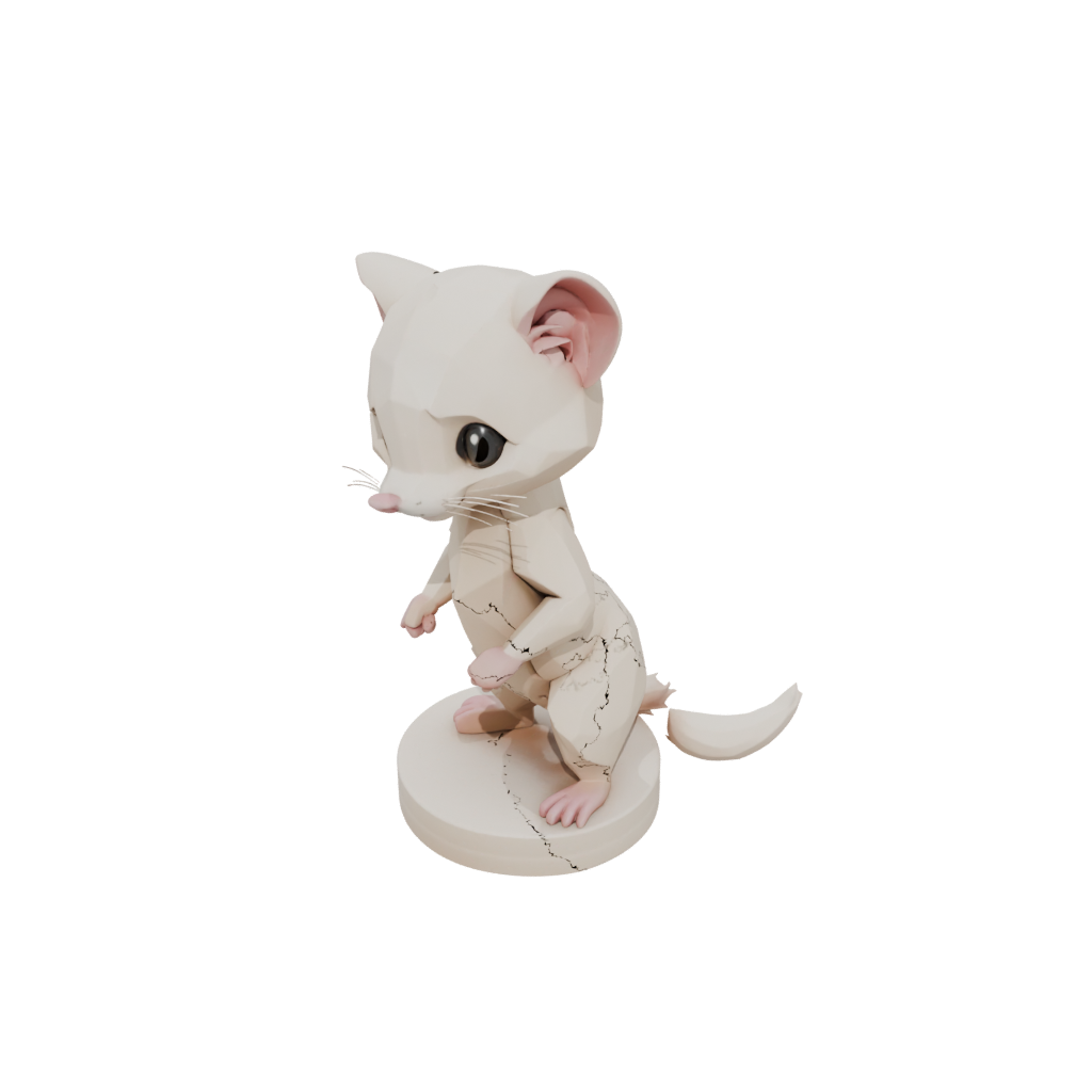 Low-Poly Chibi Flexi Ferret