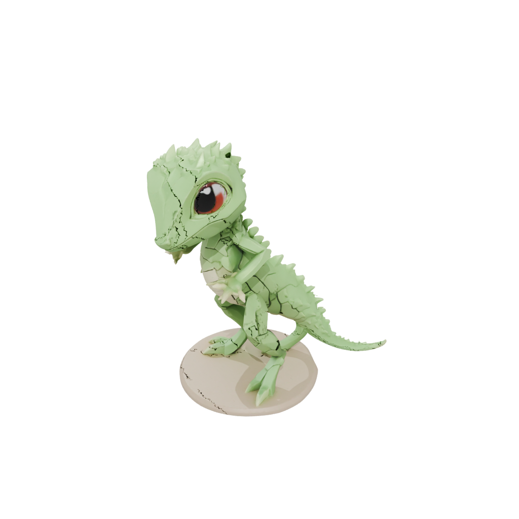 Low-Poly Chibi Flexi Gecko