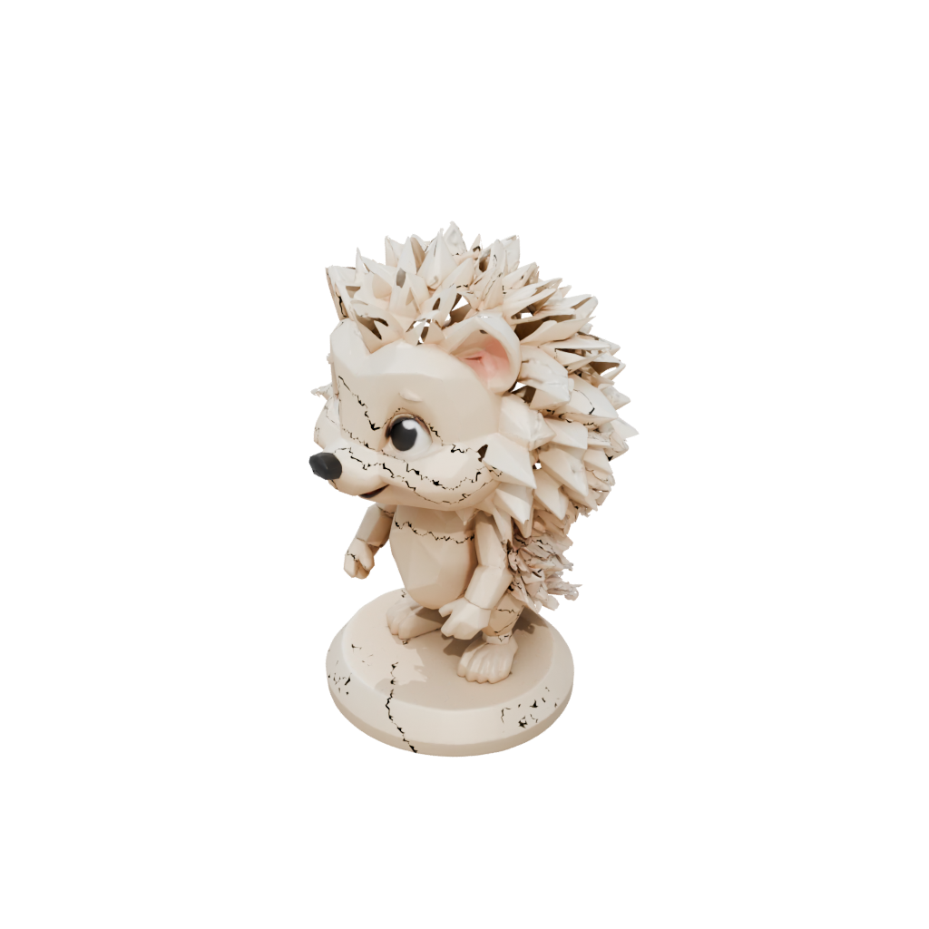 Low-Poly Chibi Flexi Hedgehog
