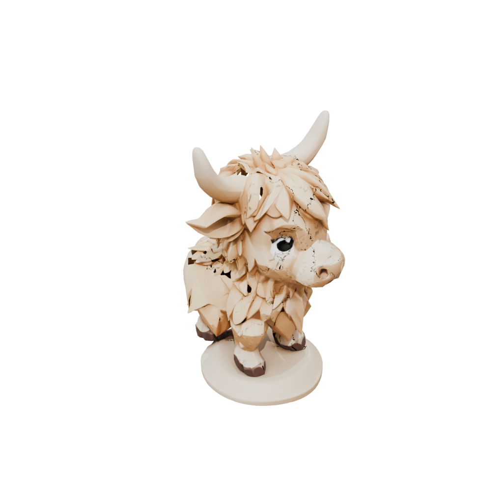 Low-Poly Chibi Flexi Highland Cow