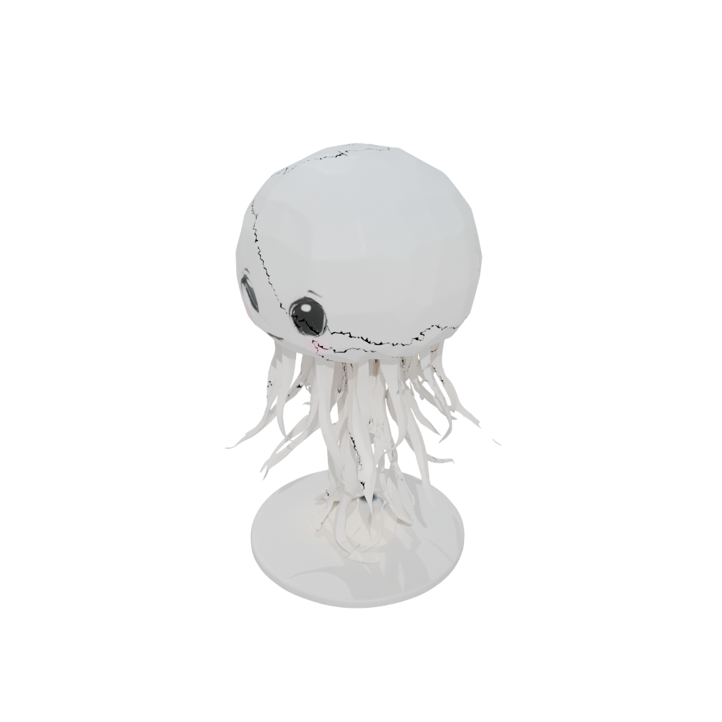 Low-Poly Chibi Flexi Jellyfish