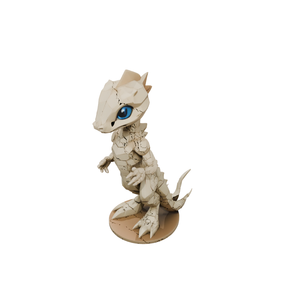 Low-Poly Chibi Flexi King Cobra