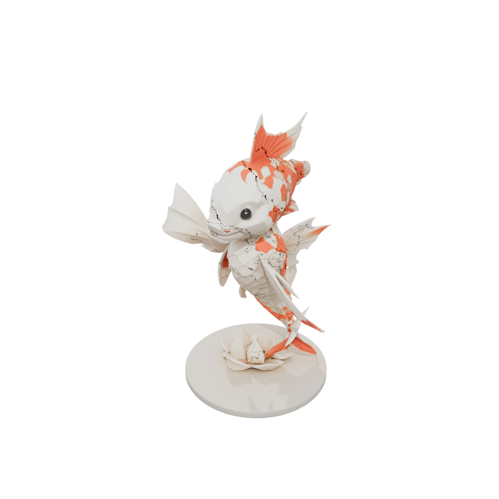 Low-Poly Chibi Flexi Koi Fish
