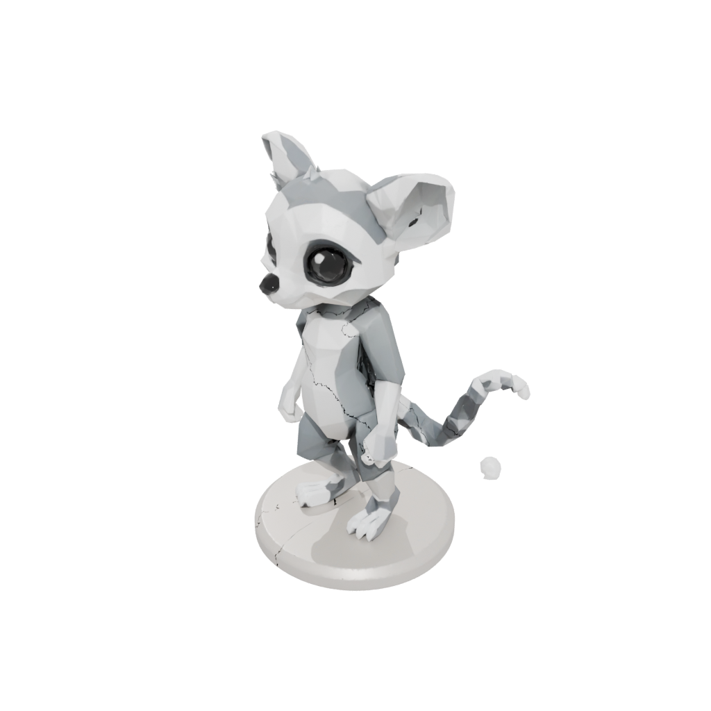 Low-Poly Chibi Flexi Lemur