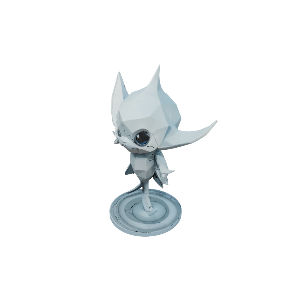 Low-Poly Chibi Flexi Manta Ray