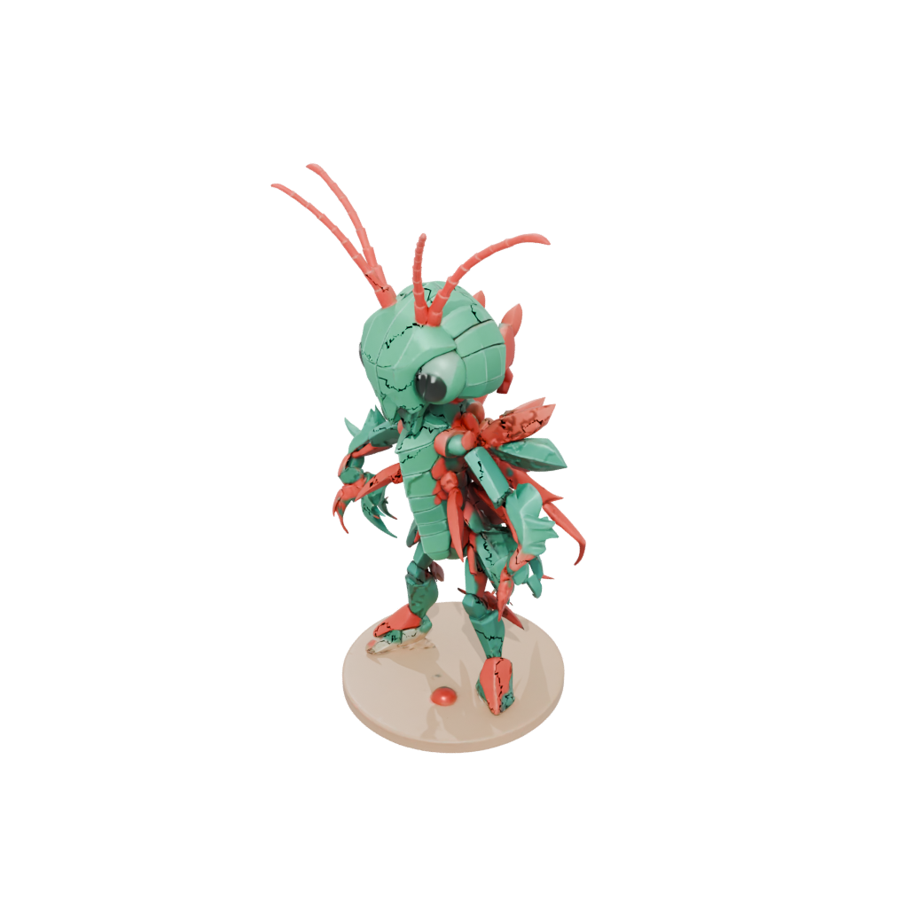 Low-Poly Chibi Flexi Mantis Shrimp