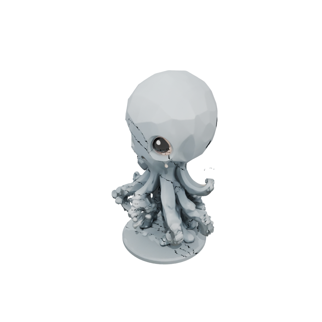 Low-Poly Chibi Flexi Octopus