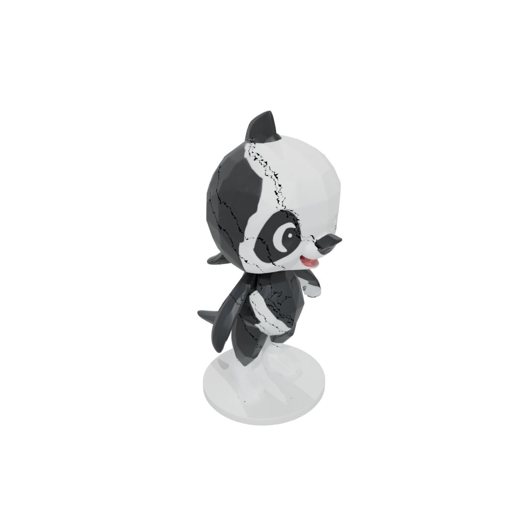 Low-Poly Chibi Flexi Orca Whale