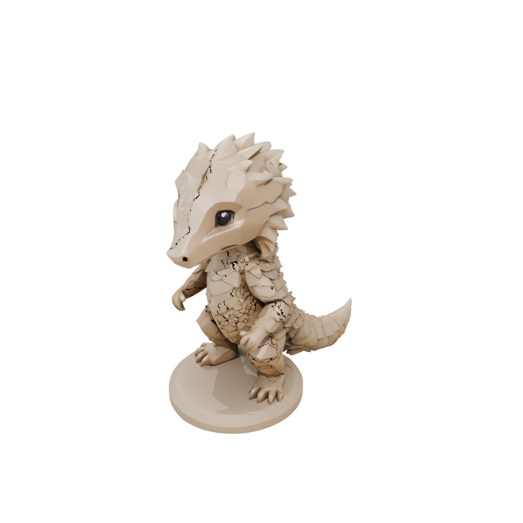 Low-Poly Chibi Flexi Pangolin