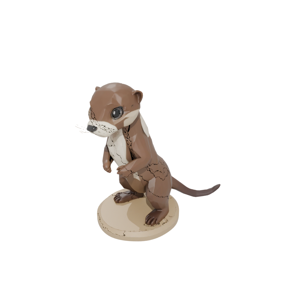 Low-Poly Chibi Flexi River Otter