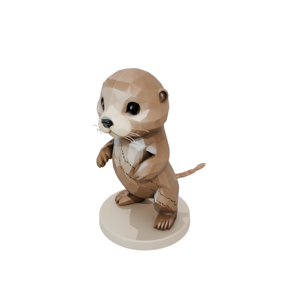Low-Poly Chibi Flexi Sea Otter