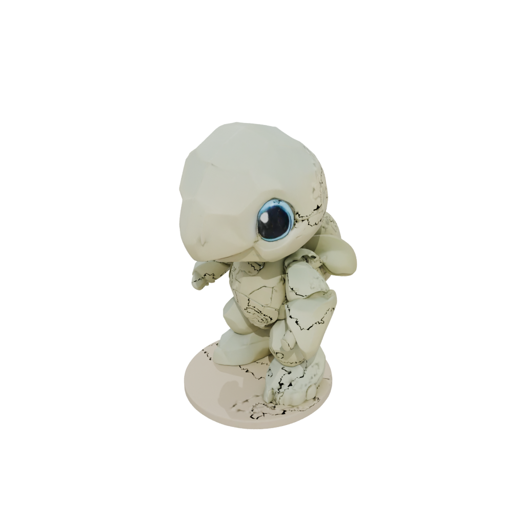 Low-Poly Chibi Flexi Sea Turtle