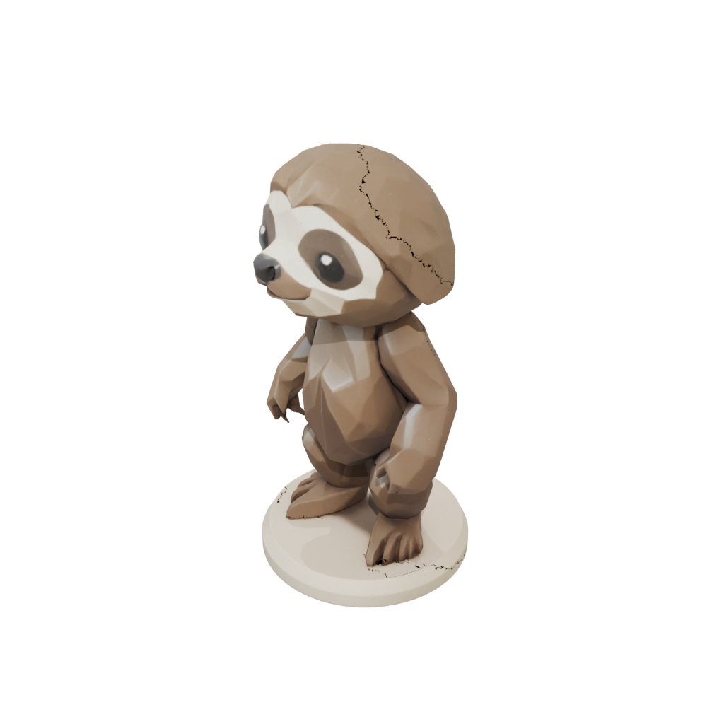 Low-Poly Chibi Flexi Sloth