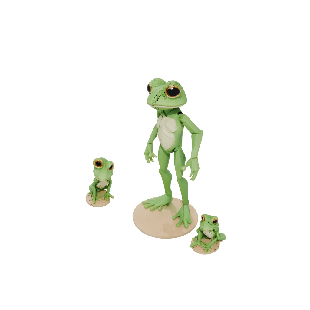 Low-Poly Chibi Flexi Tree Frog