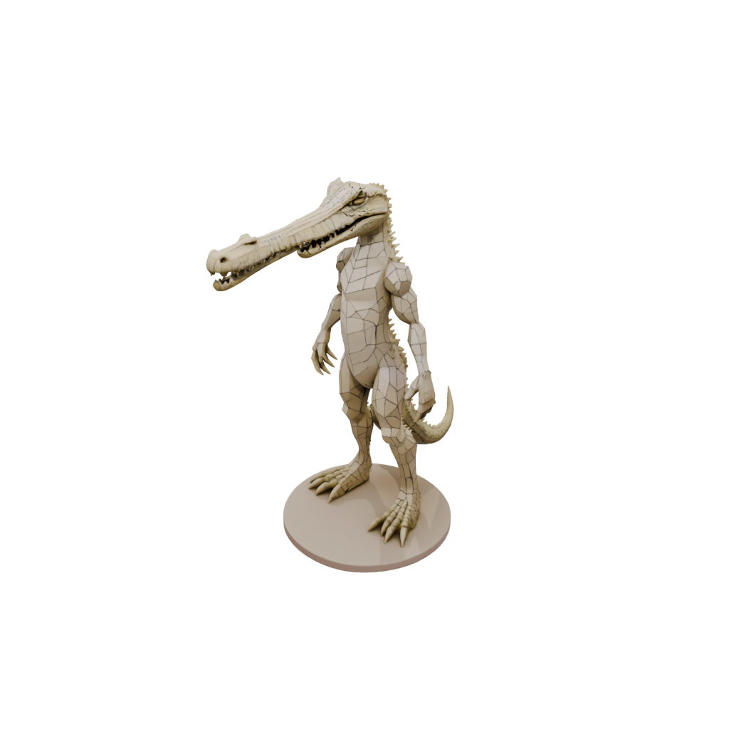 Low-Poly Flexi Crocodile