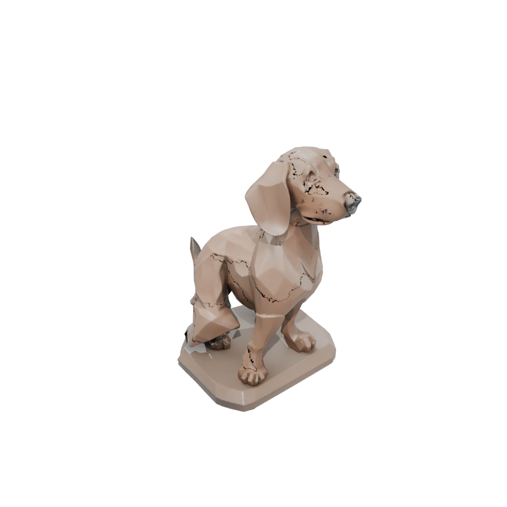 Low-Poly Flexi Dachshund Dog