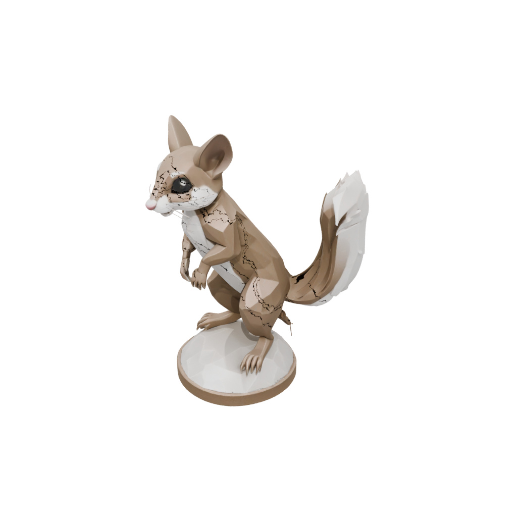 Low-Poly Flexi Flying Squirrel