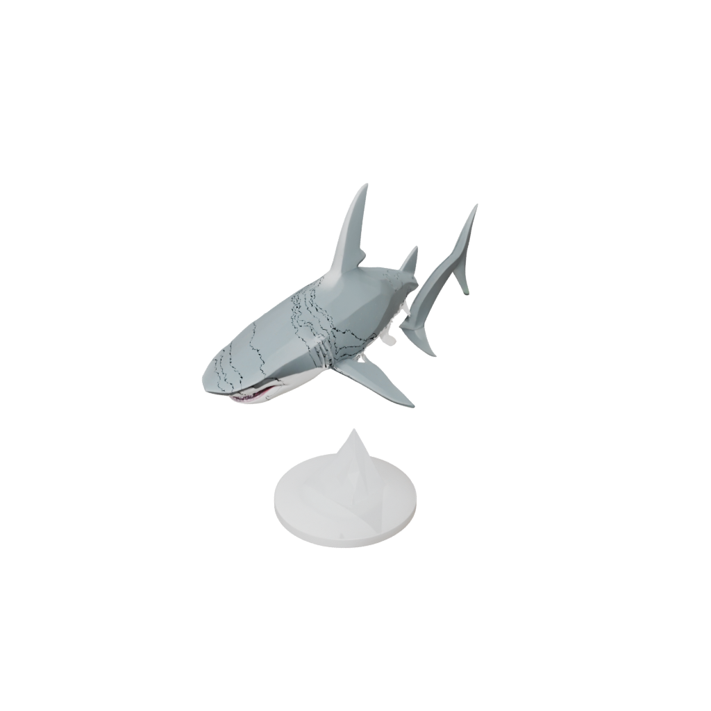 Low-Poly Flexi Great White Shark