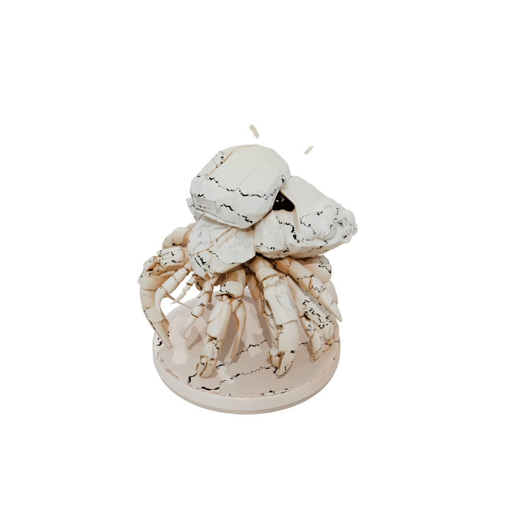 Low-Poly Flexi Hermit Crab