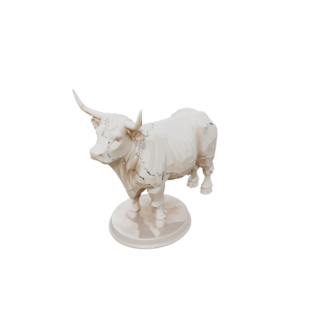 Low-Poly Flexi Highland Cow
