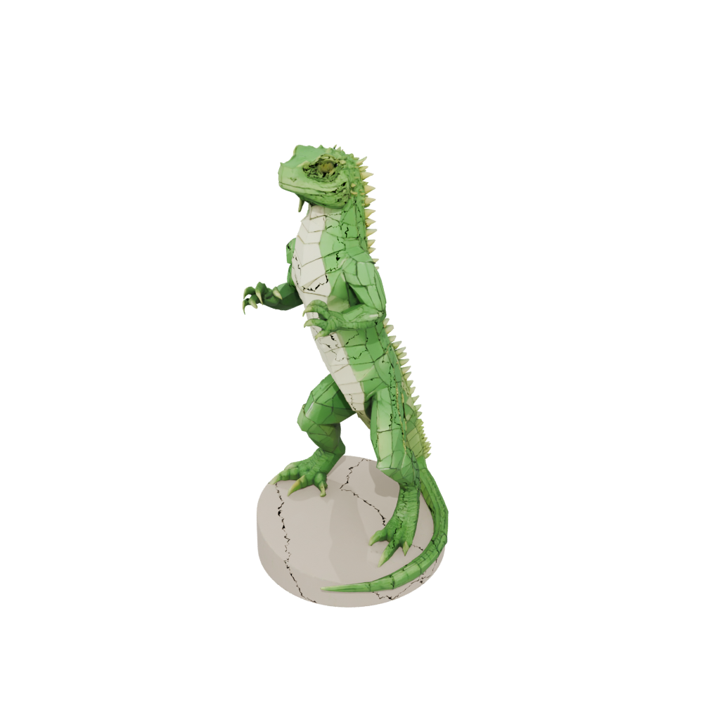 Low-Poly Flexi Iguana