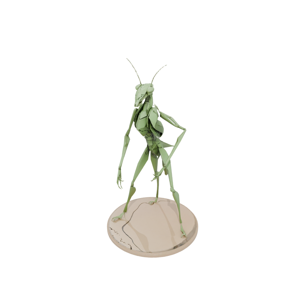 Low-Poly Flexi Praying Mantis