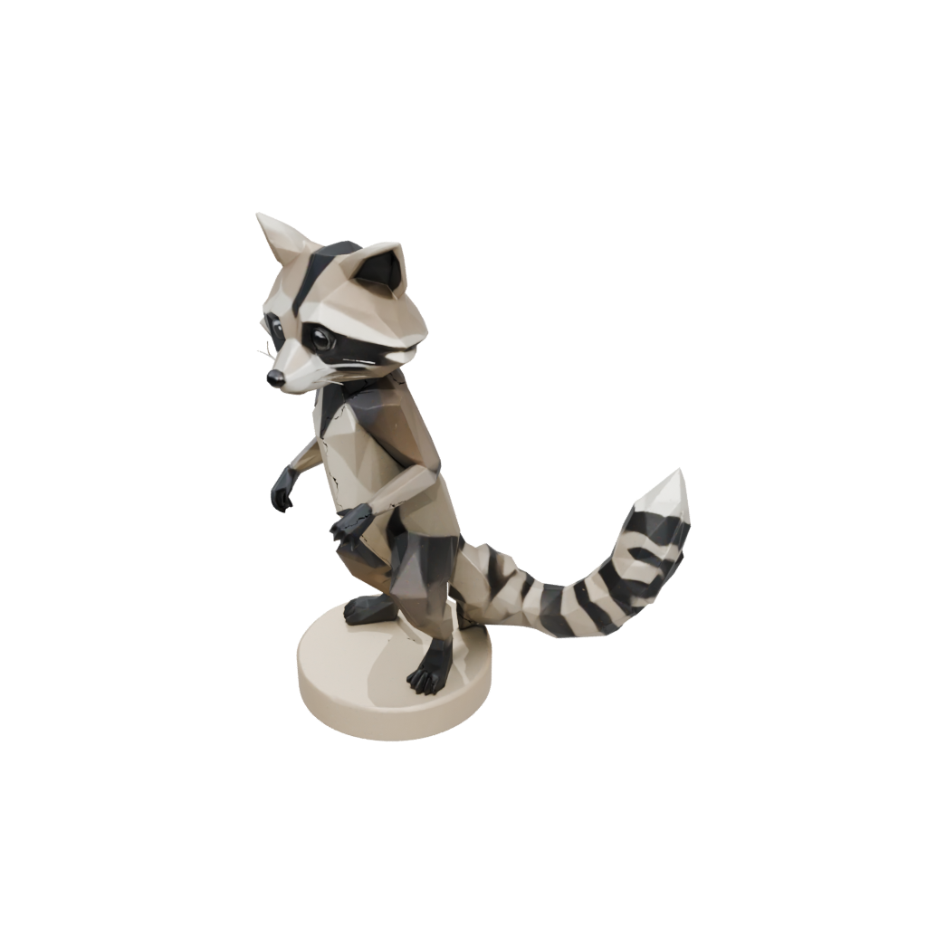 Low-Poly Flexi Raccoon