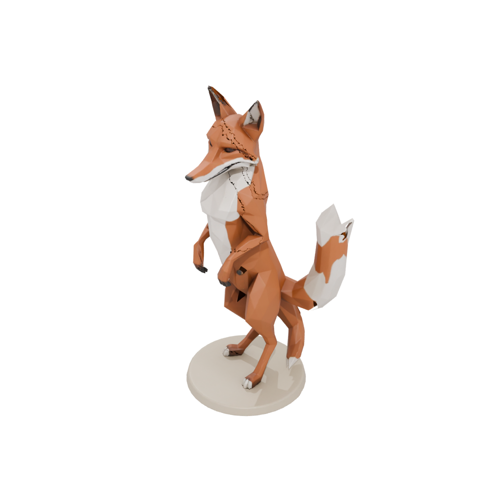 Low-Poly Flexi Red Fox