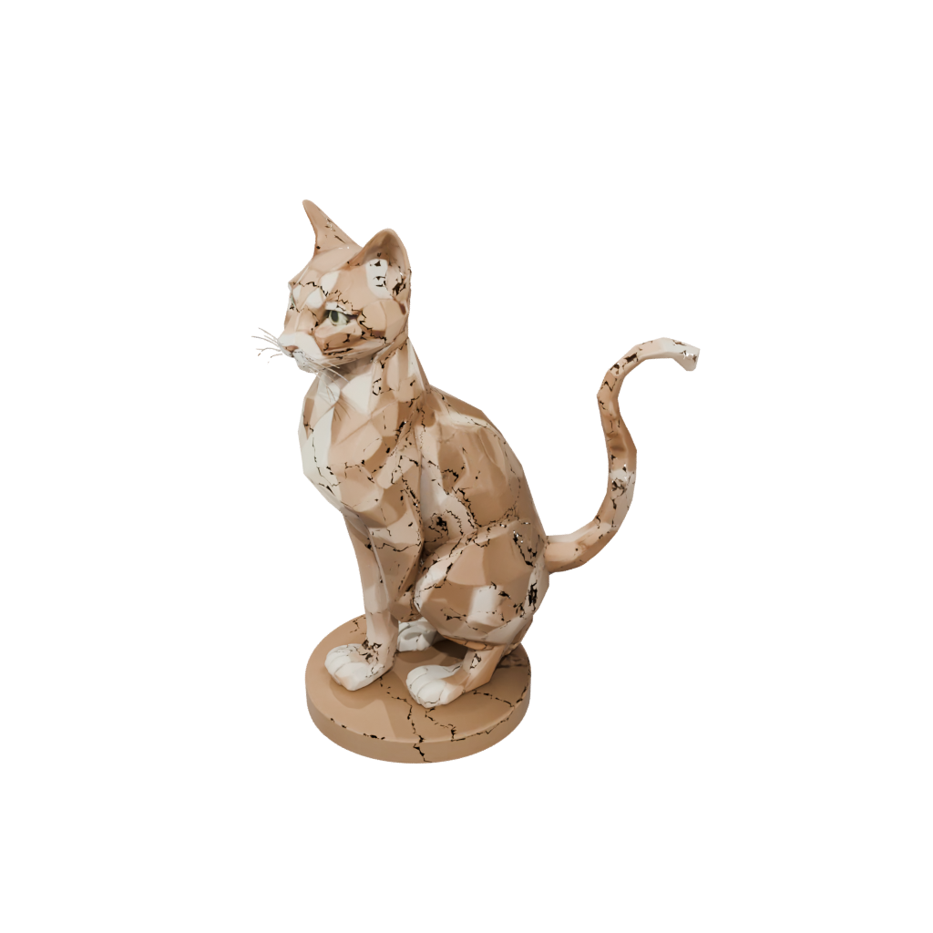 Low-Poly Flexi Tabby Cat